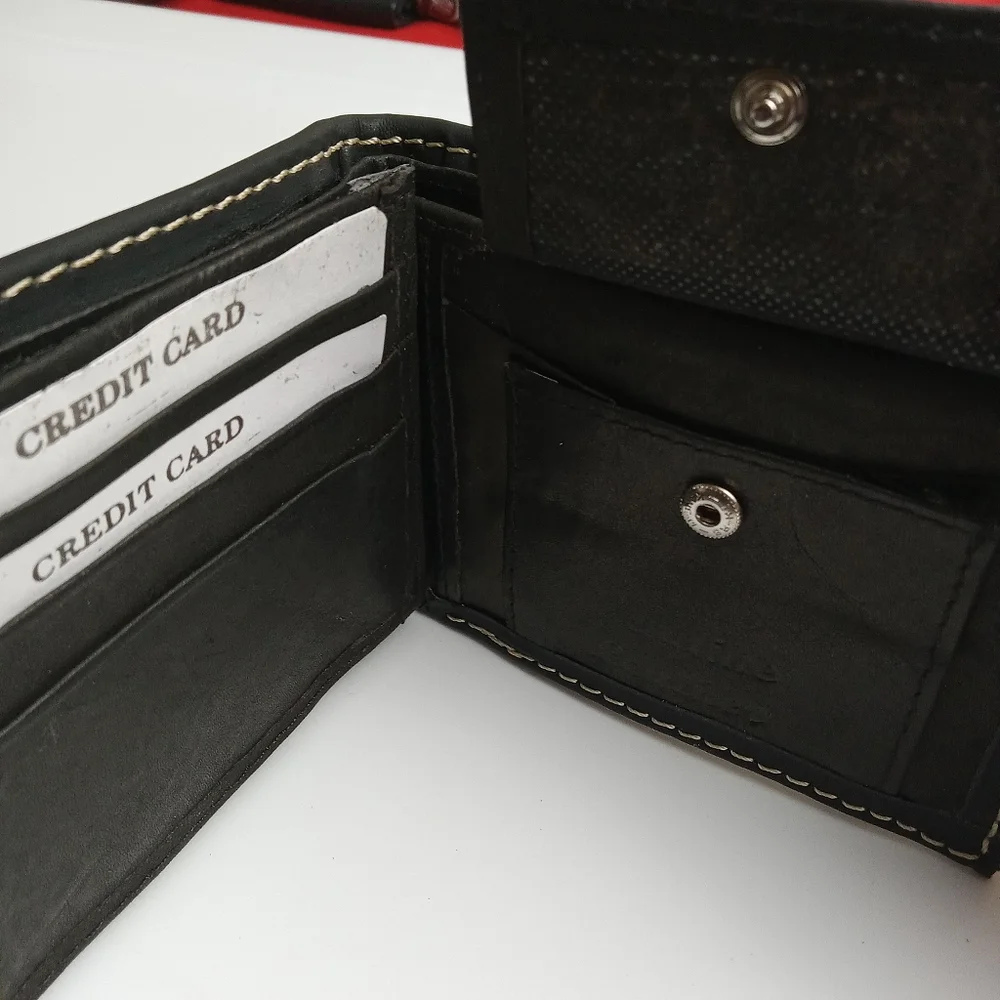 Men's‎ Western Wallet Genuine Leather Hand Crafted Bifold Cowboy Rodeo Wallet